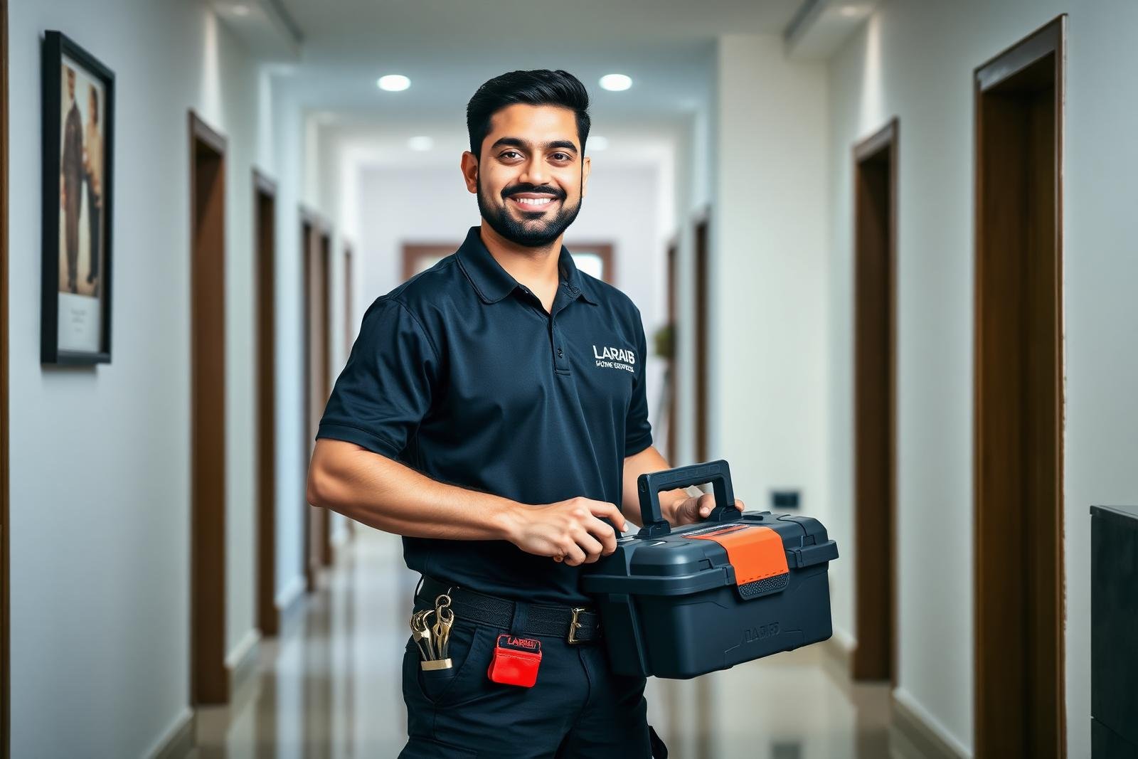 Laraib Home Services technician ready for a home maintenance visit